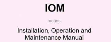 Installation, Operation and Maintenance